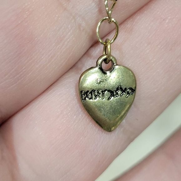 2PC SET BETSEY JOHNSON PINK HEART TREASURE NECKLACE+MATCHING EARRINGS Rare - Picture 9 of 10